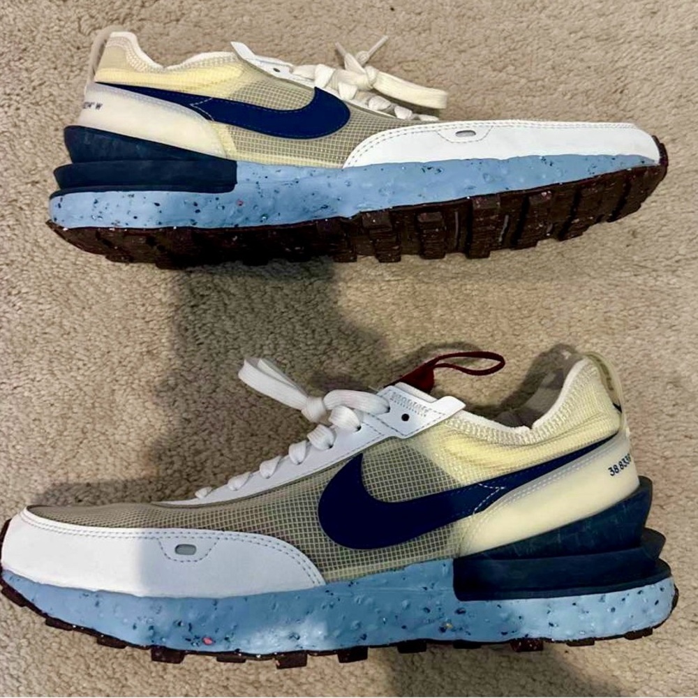 Men’s Nike Waffle One Crater Summit White Blue Void Size 11.5